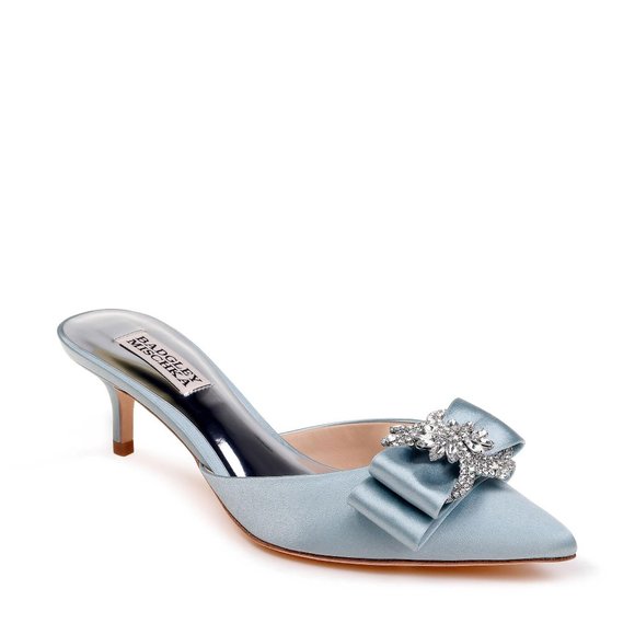 Badgley Mischka Hagen Crystal Blue Mule Pump - Picture 1 of 4